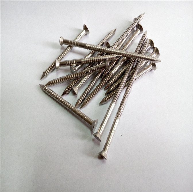 3.15 X 60MM Ring Shank สแตนเลส Decking Nails, Screw Shank Nails