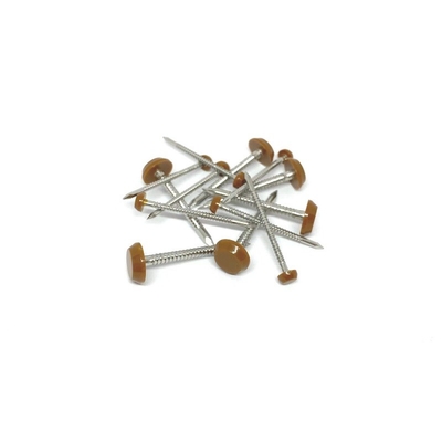 Ral 8003 Brown Anti UV หมุดหัวพลาสติกและเล็บสำหรับหลังคา 2.0 / 3.0X40mm